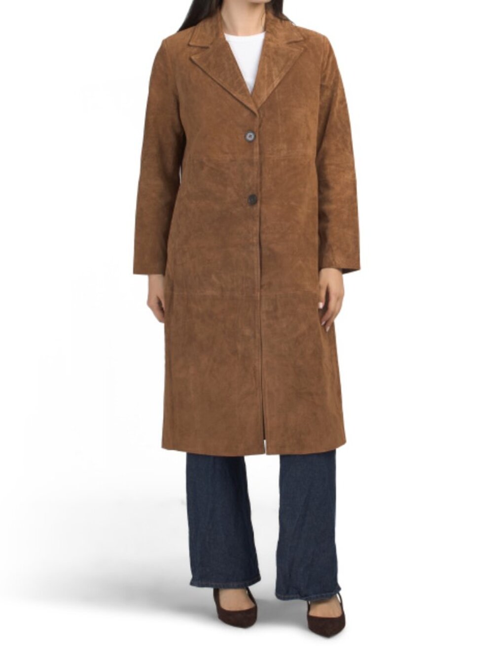 NVLT Suede Longline Blazer Jacket